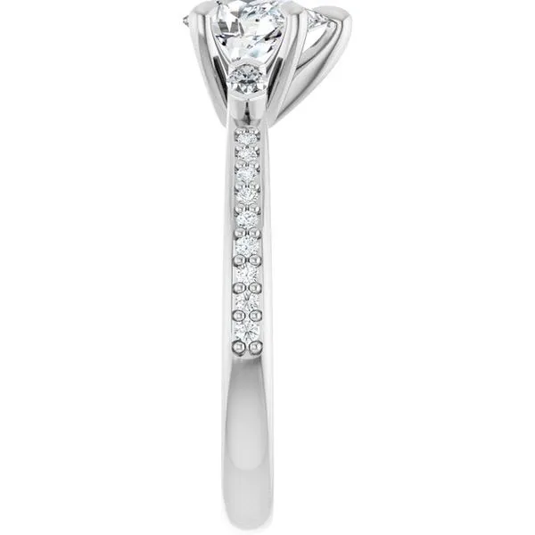 Claw-Prong Three-Stone Engagement Ring Image 4 Northwood Jewelers Northwood, OH