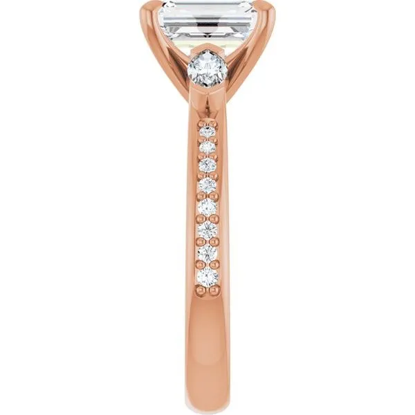 Claw-Prong Three-Stone Engagement Ring Image 4 Arezzo Jewelers Elmwood Park, IL