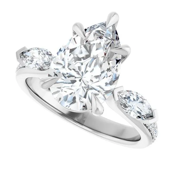 Claw-Prong Three-Stone Engagement Ring Image 5 Morin Jewelers Southbridge, MA