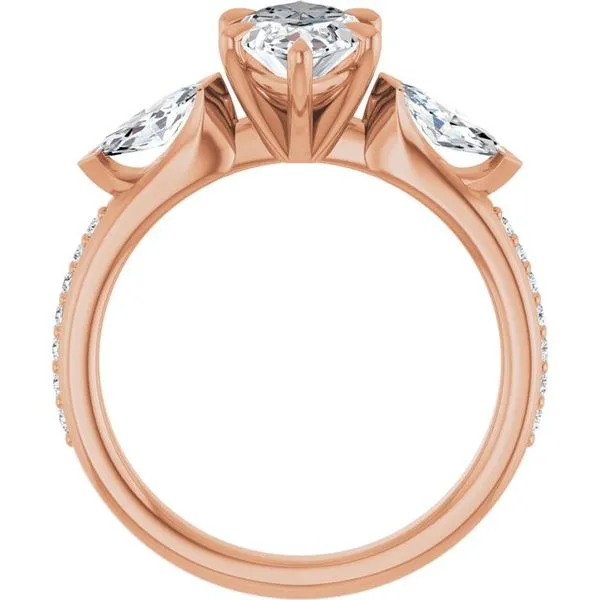 Claw-Prong Three-Stone Engagement Ring Image 2 Shipley's Fine Jewelry Hampstead, MD