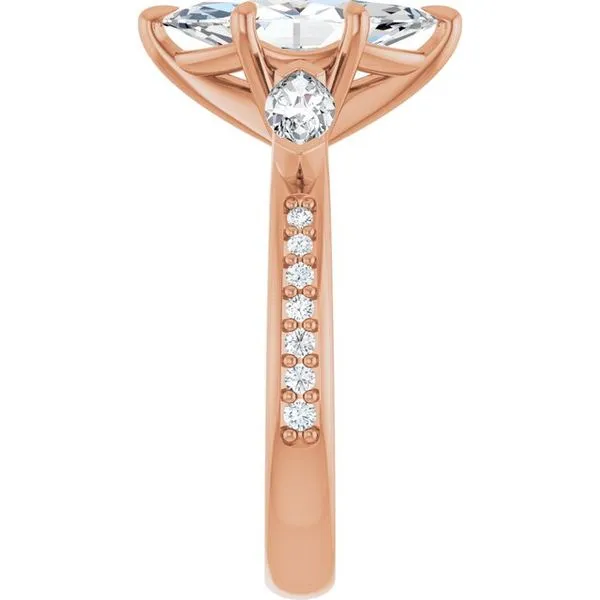 Claw-Prong Three-Stone Engagement Ring Image 4 Don's Jewelry & Design Washington, IA