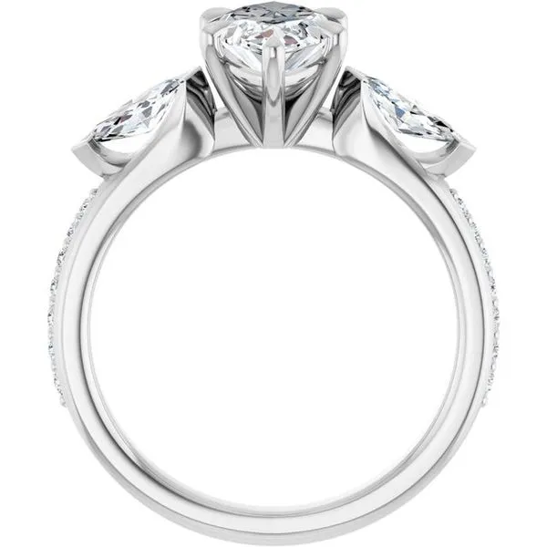Claw-Prong Three-Stone Engagement Ring Image 2 Mark Jewellers La Crosse, WI