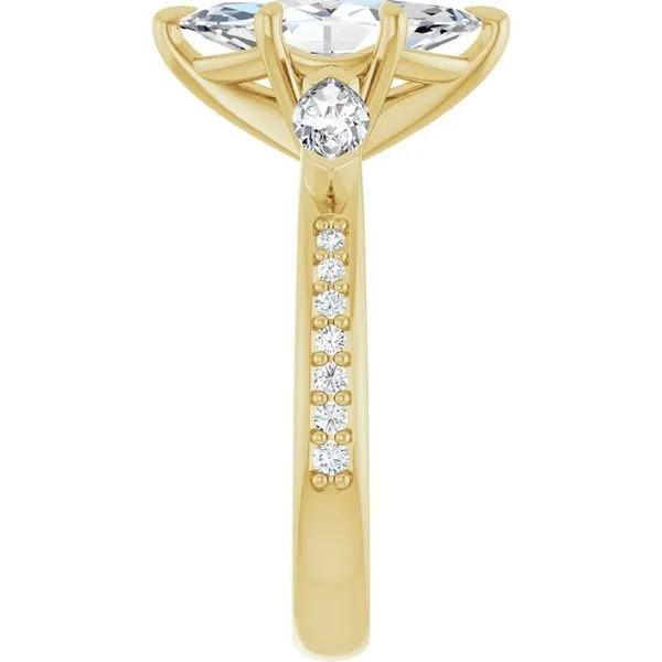 Claw-Prong Three-Stone Engagement Ring Image 4 Natale Jewelers Sewell, NJ