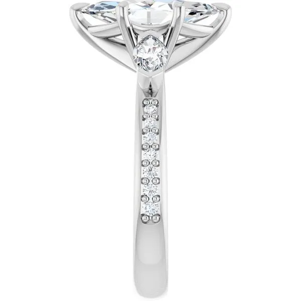 Claw-Prong Three-Stone Engagement Ring Image 4 The Jewelry Source El Segundo, CA