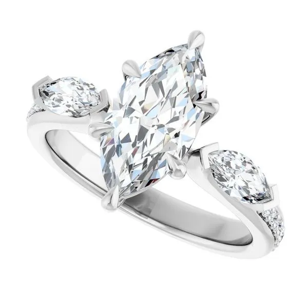 Claw-Prong Three-Stone Engagement Ring Image 5 Mark Jewellers La Crosse, WI