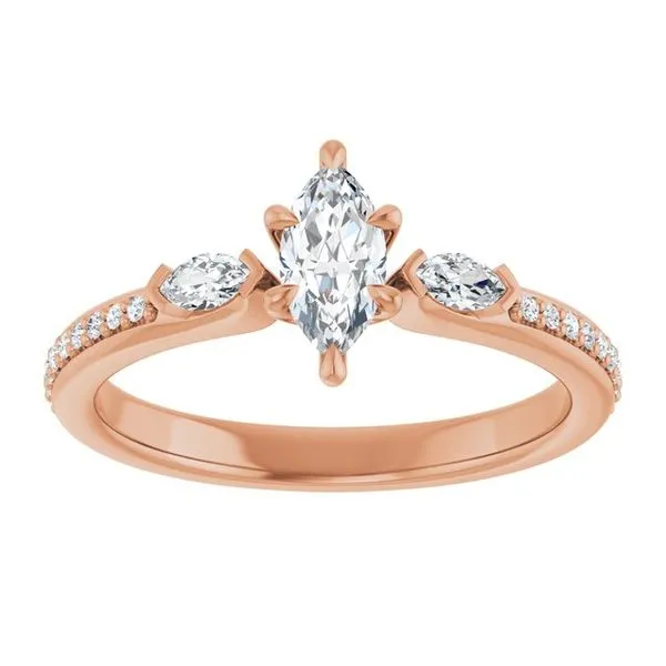 Claw-Prong Three-Stone Engagement Ring Image 3 Clater Jewelers Louisville, KY