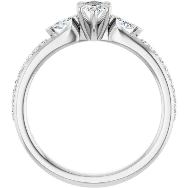 Claw-Prong Three-Stone Engagement Ring Image 2 Vulcan's Forge LLC KANSAS CITY, MO