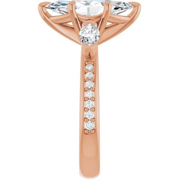 Claw-Prong Three-Stone Engagement Ring Image 4 JF Jones Jewelers Rochester, NY