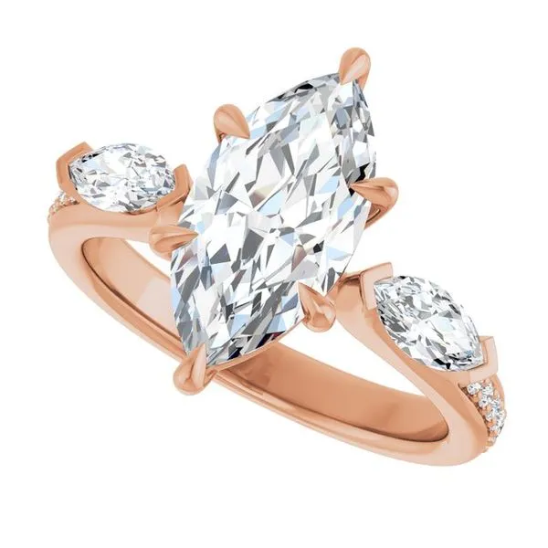 Claw-Prong Three-Stone Engagement Ring Image 5 JF Jones Jewelers Rochester, NY