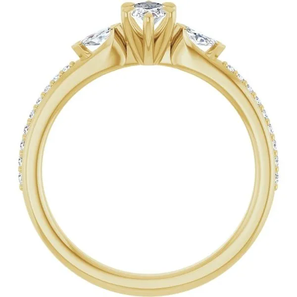 Claw-Prong Three-Stone Engagement Ring Image 2 Vulcan's Forge LLC KANSAS CITY, MO