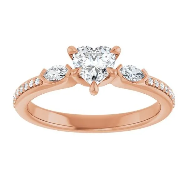 Claw-Prong Three-Stone Engagement Ring Image 3 JF Jones Jewelers Rochester, NY