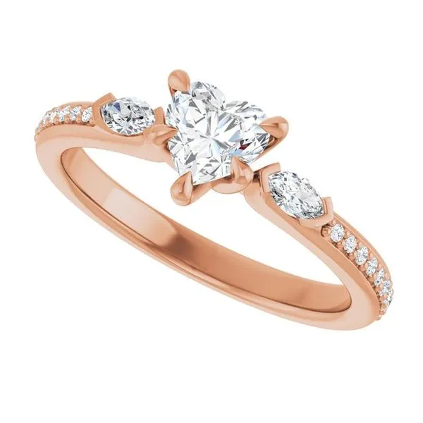 Claw-Prong Three-Stone Engagement Ring Image 5 Don's Jewelry & Design Washington, IA