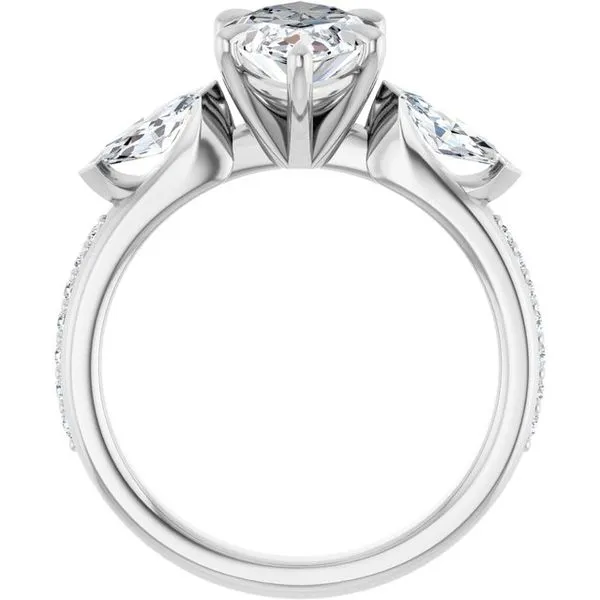 Claw-Prong Three-Stone Engagement Ring Image 2 Jimmy Smith Jewelers Decatur, AL