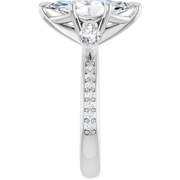 Claw-Prong Three-Stone Engagement Ring Image 4 Jimmy Smith Jewelers Decatur, AL