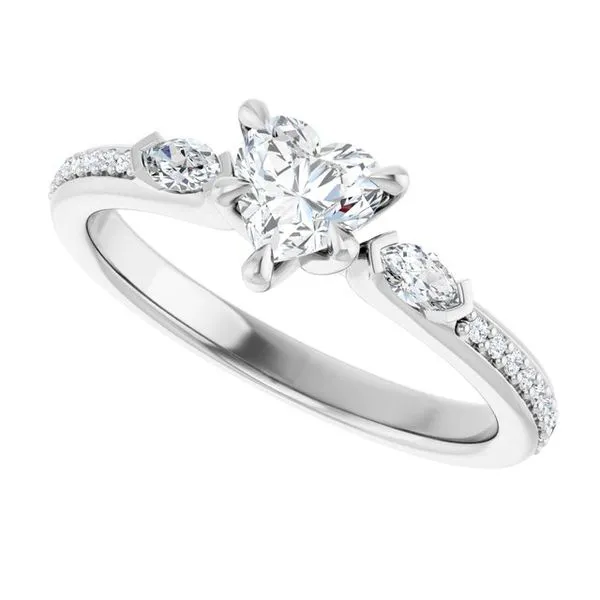 Claw-Prong Three-Stone Engagement Ring Image 5 JF Jones Jewelers Rochester, NY
