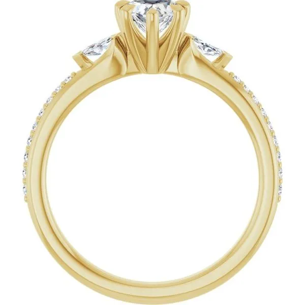 Claw-Prong Three-Stone Engagement Ring Image 2 Vulcan's Forge LLC KANSAS CITY, MO