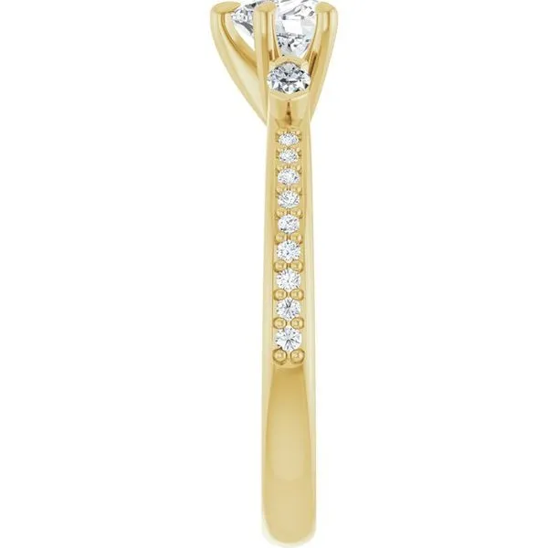 Claw-Prong Three-Stone Engagement Ring Image 4 Northwood Jewelers Northwood, OH