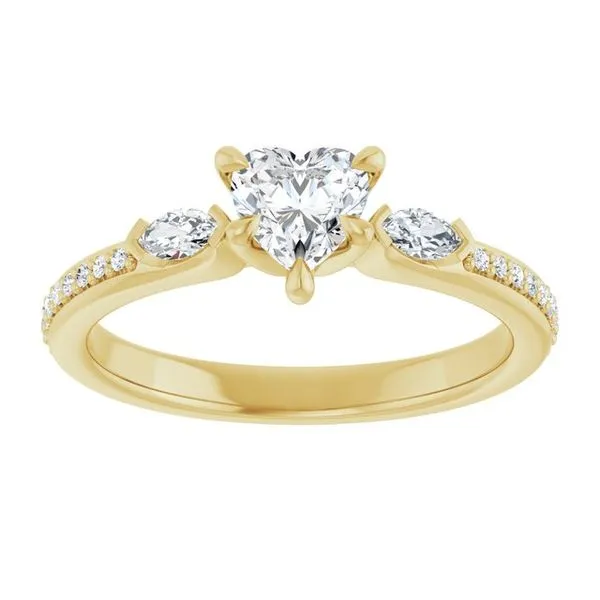 Claw-Prong Three-Stone Engagement Ring Image 3 Clater Jewelers Louisville, KY