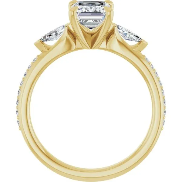 Claw-Prong Three-Stone Engagement Ring Image 2 Jimmy Smith Jewelers Decatur, AL