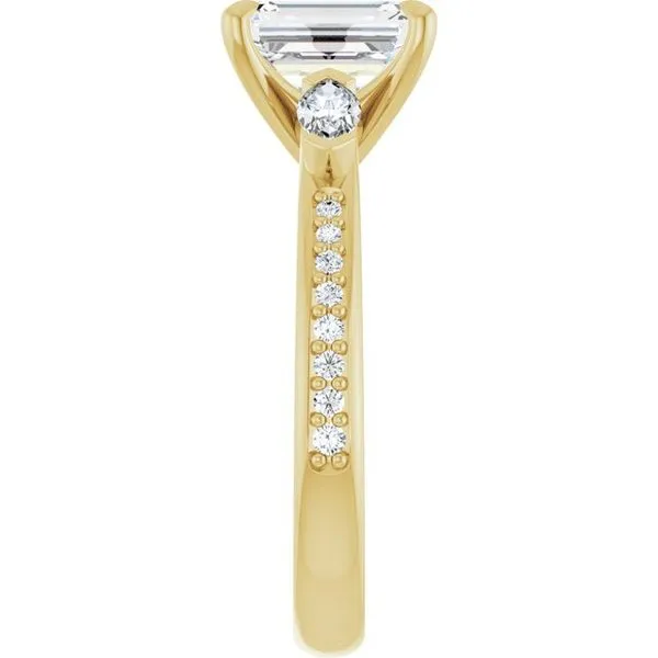 Claw-Prong Three-Stone Engagement Ring Image 4 Natale Jewelers Sewell, NJ