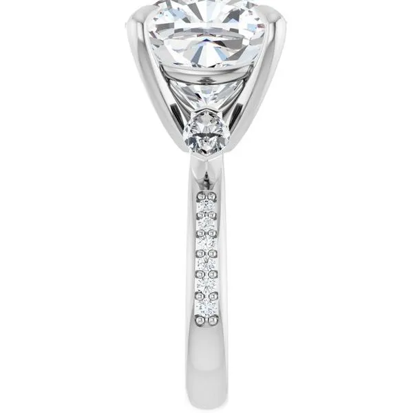 Claw-Prong Three-Stone Engagement Ring Image 4 Austin's Fine Diamonds & Jewelry Lyndhurst, NJ