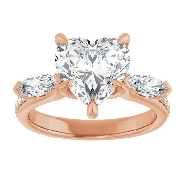 Claw-Prong Three-Stone Engagement Ring Image 3 Jimmy Smith Jewelers Decatur, AL