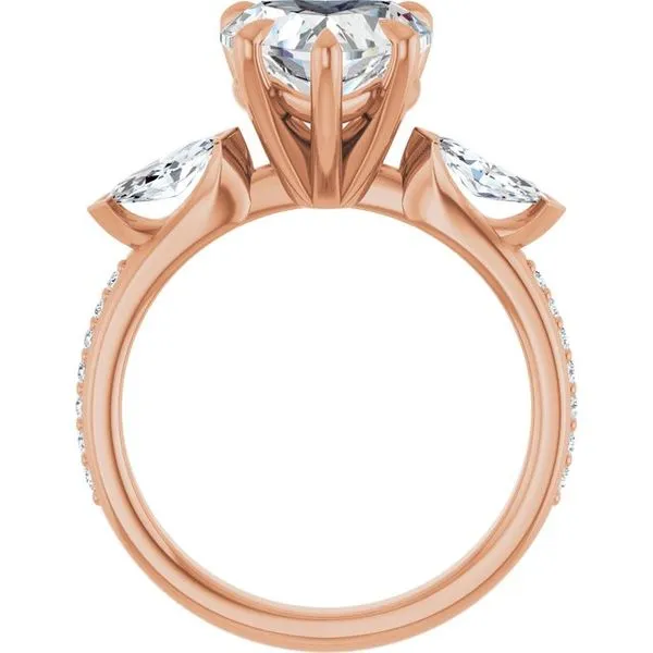 Claw-Prong Three-Stone Engagement Ring Image 2 Clater Jewelers Louisville, KY