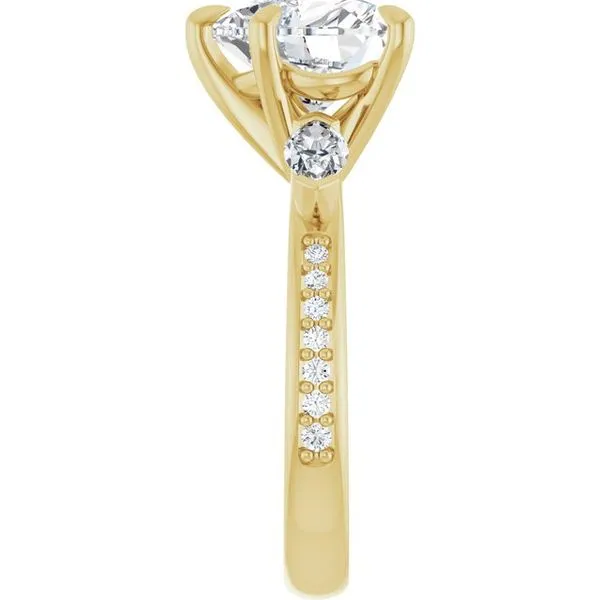 Claw-Prong Three-Stone Engagement Ring Image 4 Futer Bros Jewelers York, PA