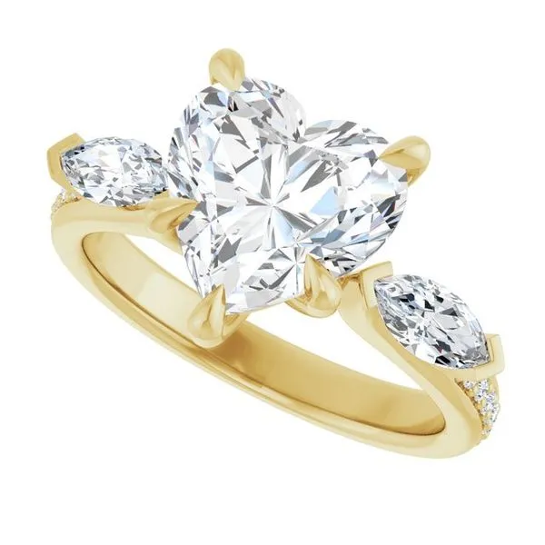 Claw-Prong Three-Stone Engagement Ring Image 5 The Jewelry Source El Segundo, CA