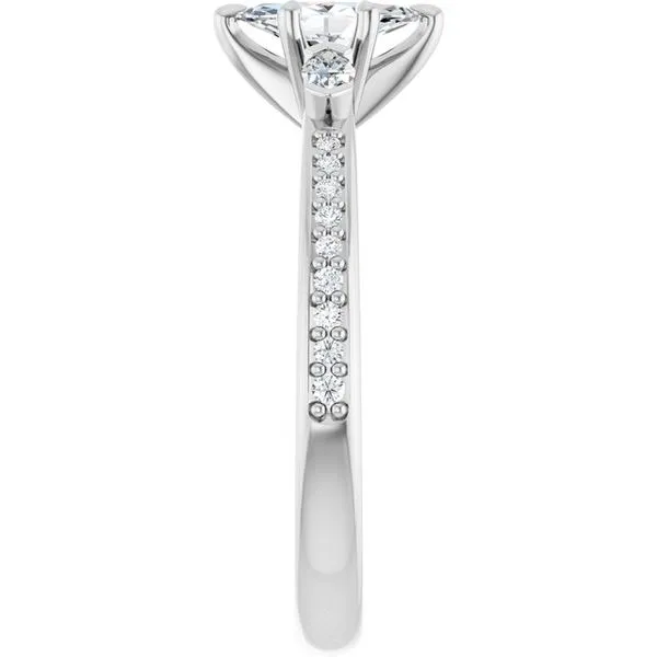 Claw-Prong Three-Stone Engagement Ring Image 4 Futer Bros Jewelers York, PA