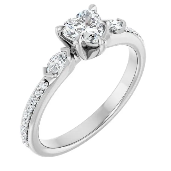 Claw-Prong Three-Stone Engagement Ring Paul James Jewelers Angels Camp, CA