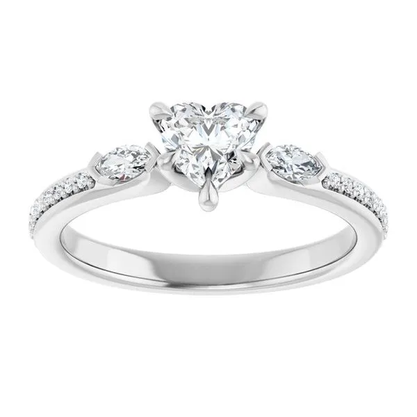 Claw-Prong Three-Stone Engagement Ring Image 3 Mark Jewellers La Crosse, WI