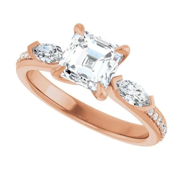 Claw-Prong Three-Stone Engagement Ring Image 5 Futer Bros Jewelers York, PA