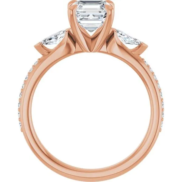 Claw-Prong Three-Stone Engagement Ring Image 2 Natale Jewelers Sewell, NJ