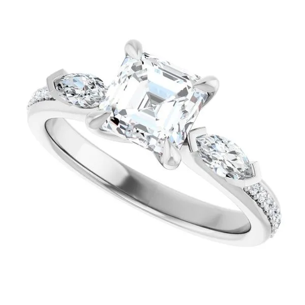 Claw-Prong Three-Stone Engagement Ring Image 5 Mark Jewellers La Crosse, WI