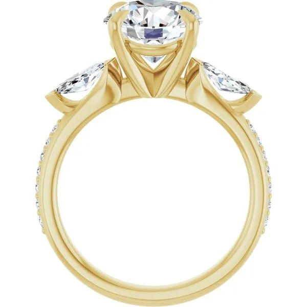 Claw-Prong Three-Stone Engagement Ring Image 2 Clater Jewelers Louisville, KY