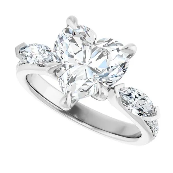 Claw-Prong Three-Stone Engagement Ring Image 5 Don's Jewelry & Design Washington, IA