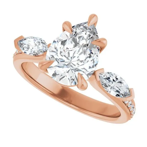 Claw-Prong Three-Stone Engagement Ring Image 5 Michael Szwed Jewelers Longmeadow, MA