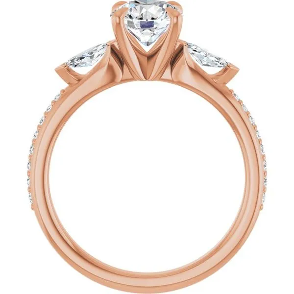 Claw-Prong Three-Stone Engagement Ring Image 2 Mark Jewellers La Crosse, WI