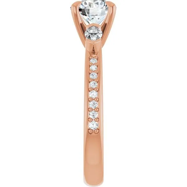 Claw-Prong Three-Stone Engagement Ring Image 4 Northwood Jewelers Northwood, OH
