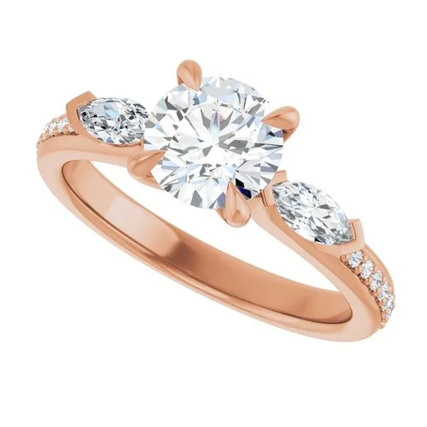 Claw-Prong Three-Stone Engagement Ring Image 5 Shipley's Fine Jewelry Hampstead, MD