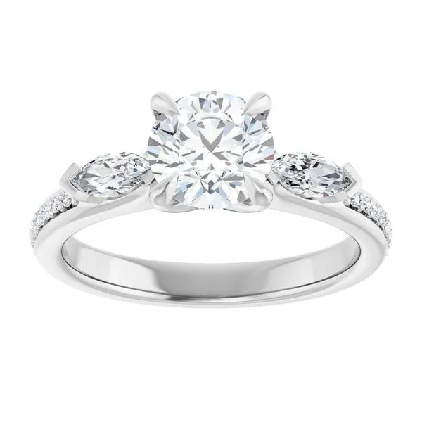Claw-Prong Three-Stone Engagement Ring Image 3 Mark Jewellers La Crosse, WI