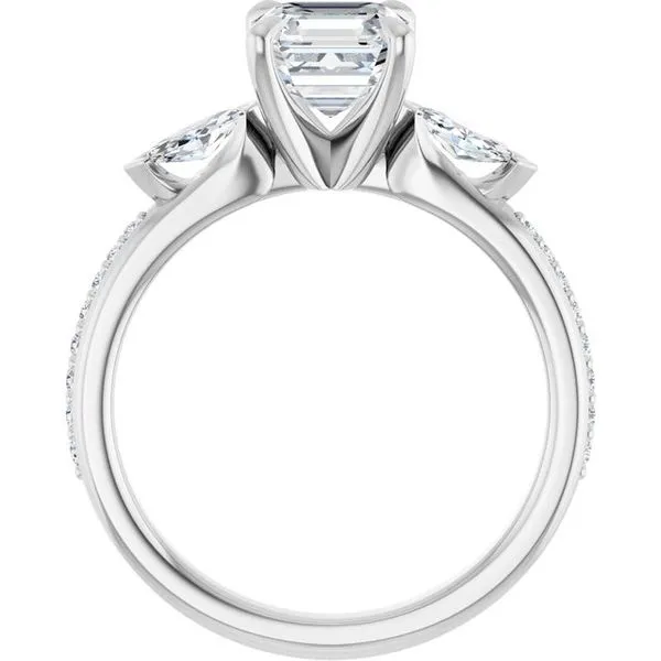 Claw-Prong Three-Stone Engagement Ring Image 2 Shipley's Fine Jewelry Hampstead, MD
