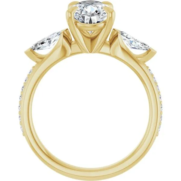 Claw-Prong Three-Stone Engagement Ring Image 2 Vulcan's Forge LLC KANSAS CITY, MO