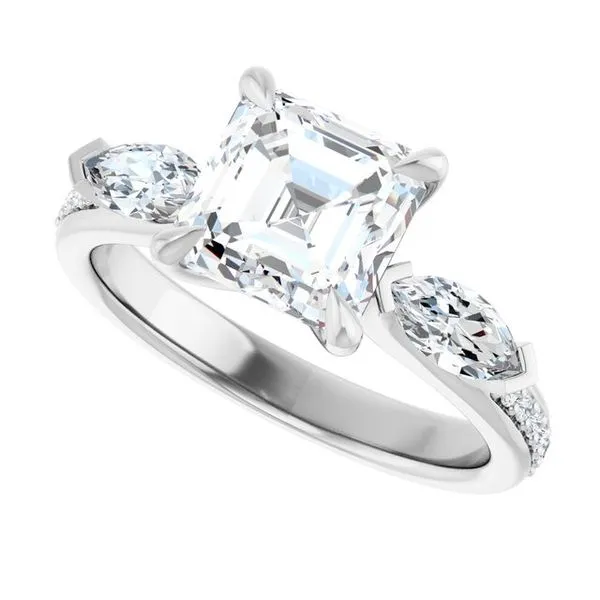 Claw-Prong Three-Stone Engagement Ring Image 5 Morin Jewelers Southbridge, MA