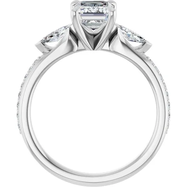 Claw-Prong Three-Stone Engagement Ring Image 2 Mark Jewellers La Crosse, WI