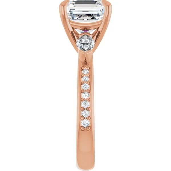 Claw-Prong Three-Stone Engagement Ring Image 4 Northwood Jewelers Northwood, OH