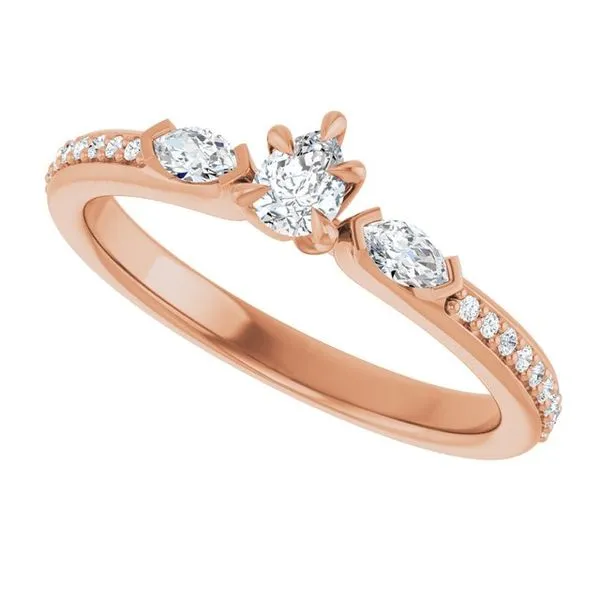 Claw-Prong Three-Stone Engagement Ring Image 5 JF Jones Jewelers Rochester, NY