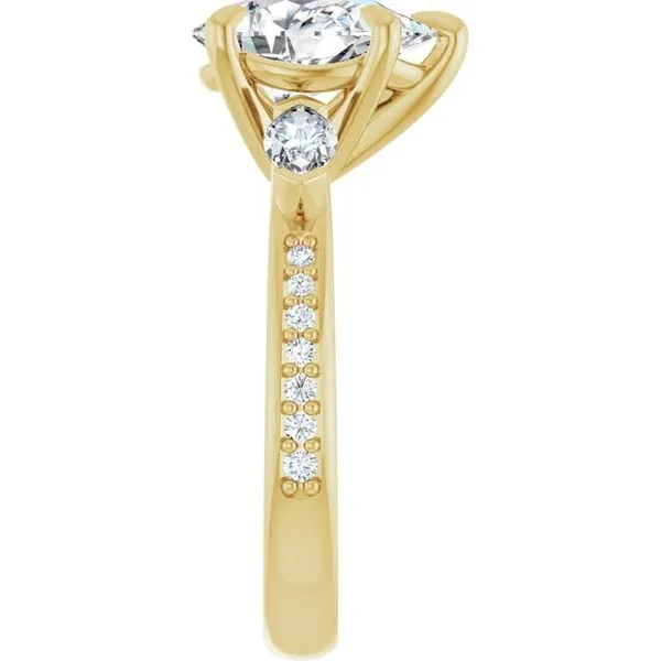 Claw-Prong Three-Stone Engagement Ring Image 4 JF Jones Jewelers Rochester, NY