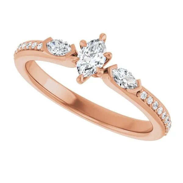 Claw-Prong Three-Stone Engagement Ring Image 5 Raleigh Diamond Fine Jewelry Raleigh, NC